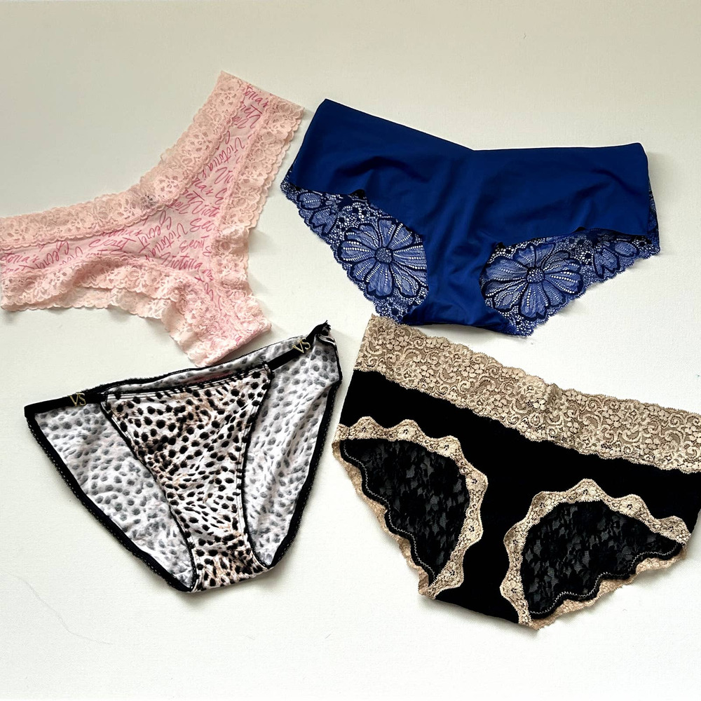 3 Victoria Secret panties size L 1 Free soma intimates panty included